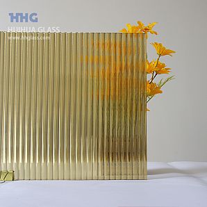 Baksida Gold Coat Flute Glas För Dörrar