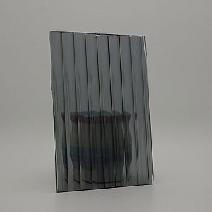 Revestimiento de paneles de vidrio de flauta gris