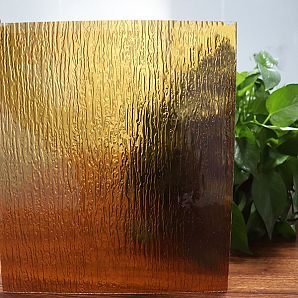 Rain Waterfall Figure Glass Sheets In Gold Color