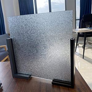 Grey Snowflake Glass Texture Sheet For Bathroom
