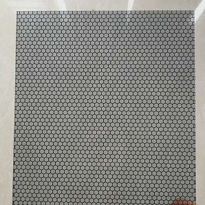 Silkscreen Beehive Pattern In Grey Glass