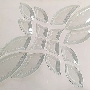 Crystal Clear Beveled Glass Cluster Pieces