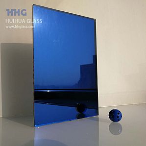 Dark Blue Glass Mirror