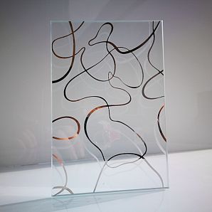 Dansande texturerat dekorativt arkitektoniskt glas